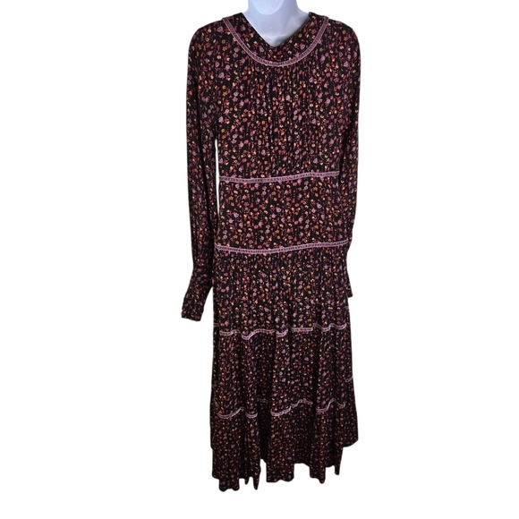 Free People Take A Little Time Floral Long Sleeve Maxi Dress - Picture 8 of 13